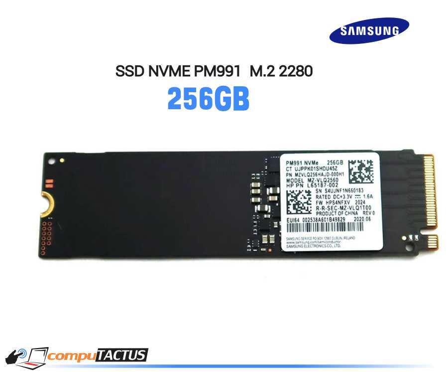 DISCO SOLIDO SAMSUNG M.2 256GB
