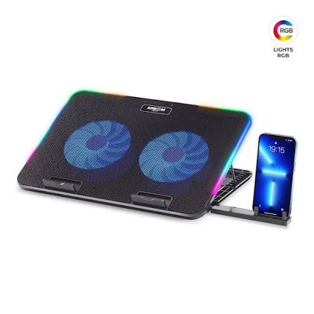 SOPORTE PARA LAPTOP CON 2 COOLER RGB AIRBOOM